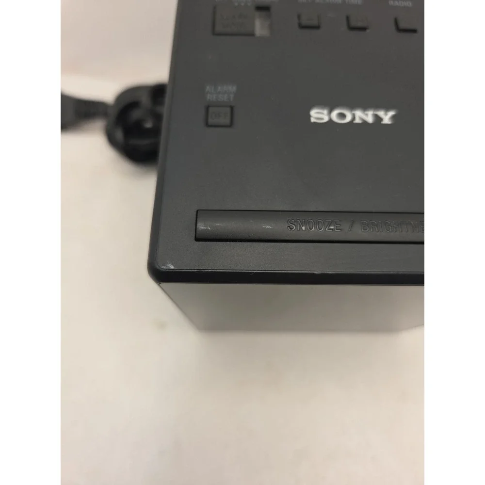 Sony ICF-C1 Cube Alarm Clock AM/FM Radio - Black - Great Shape, Tested Working!